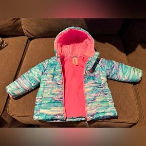 ZeroXposur toddler girls hooded puffer coat size 18-24 months